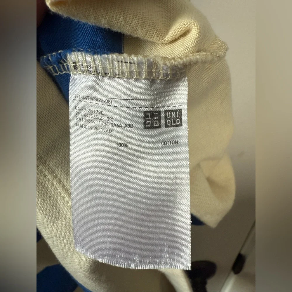 Uniqlo x Marni Blue Stripe Cotton Short Sleeve Midi Dress Size Large - Picture 10 of 11